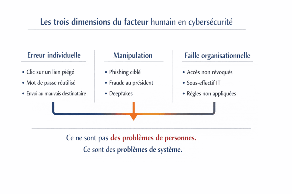 Les trois dimensions du facteur humain en cybersécurité